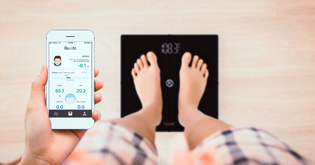 Rolli-Fit Smart Body Fat Scale, Digital Bathroom Weight Scale - High  Precision Measurements Sync with Fitbit, Apple Health and Google Fit,  Tracks 8